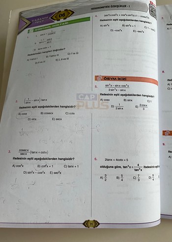 11. Sınıf Matematik Soru Bankası Çap Plus
