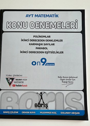AYT Matematik Konu Denemeleri Barış Yayınları