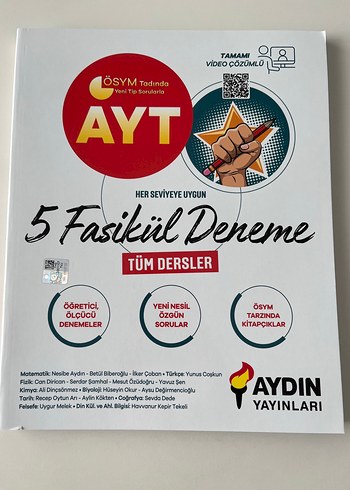 AYT 5 Fasikül Deneme Sınavları - Tüm Dersler