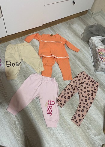 9 Ay Beden Dantelli Pembe Bebek Kız Takımı