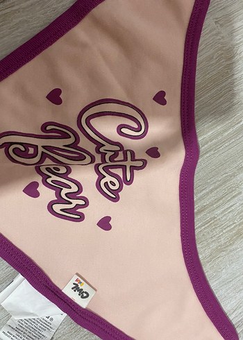 Pembe Baskılı Bebek Önlüğü Seti - Görsel 5