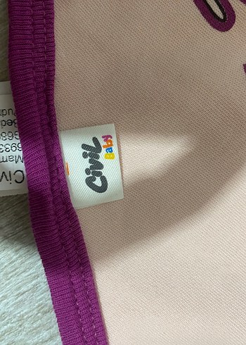 Pembe Baskılı Bebek Önlüğü Seti - Görsel 6