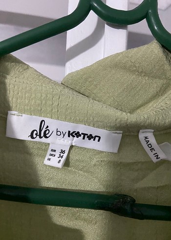 s Beden Yeşil gömlek elbise