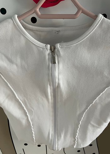 Beyaz Fermuarlı Kısa Kollu çorap - Görsel 2