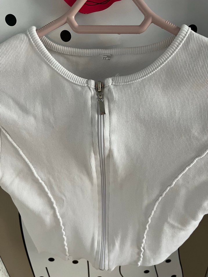 Beyaz Fermuarlı Kısa Kollu çorap - Görsel 2