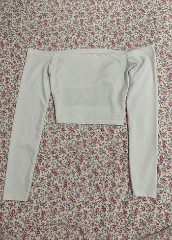 Straplez uzun kollu crop