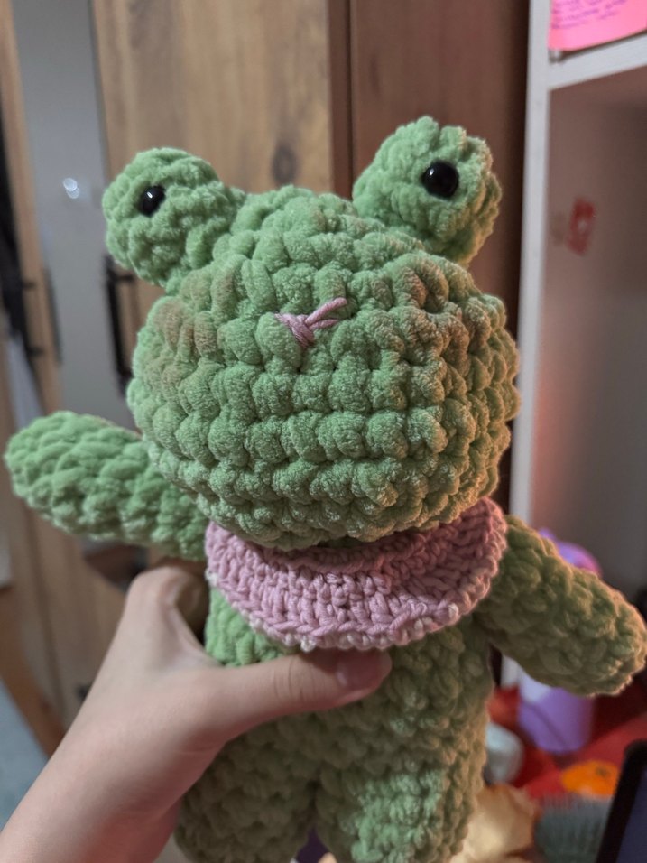 Pastel Yeşil Peluş Kurbağa Oyuncak - Görsel 5