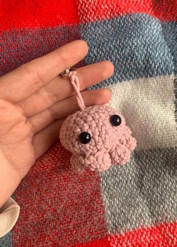 Pembe Örgü Bohem Anahtarlık - Görsel 4