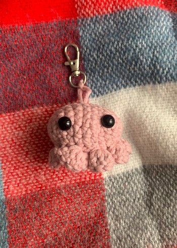 Pembe Örgü Bohem Anahtarlık - Görsel 5