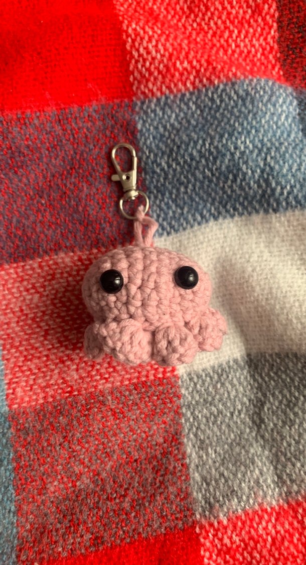 Pembe Örgü Bohem Anahtarlık - Görsel 5