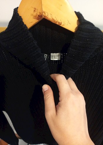 s Beden H&M Siyah Yarım Balıkçı Triko Kazak