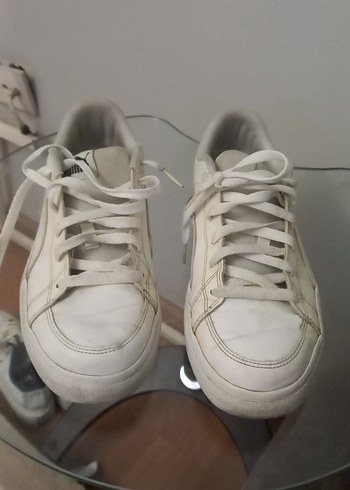 Puma Beyaz Bağcıklı Kadın Spor Ayakkabı