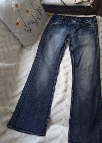 River Island River İsland Diamond Mavi Yikamali Denim Jean