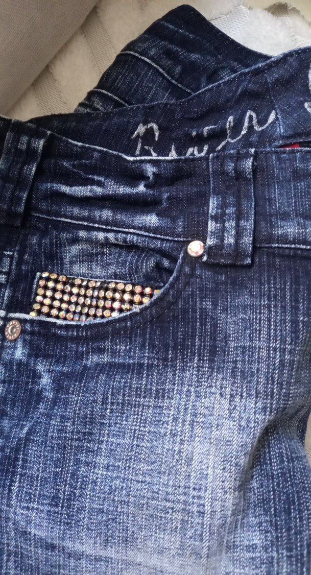 river ısland diamond Mavi Yıkamalı Denim Jean — görsel 10/12