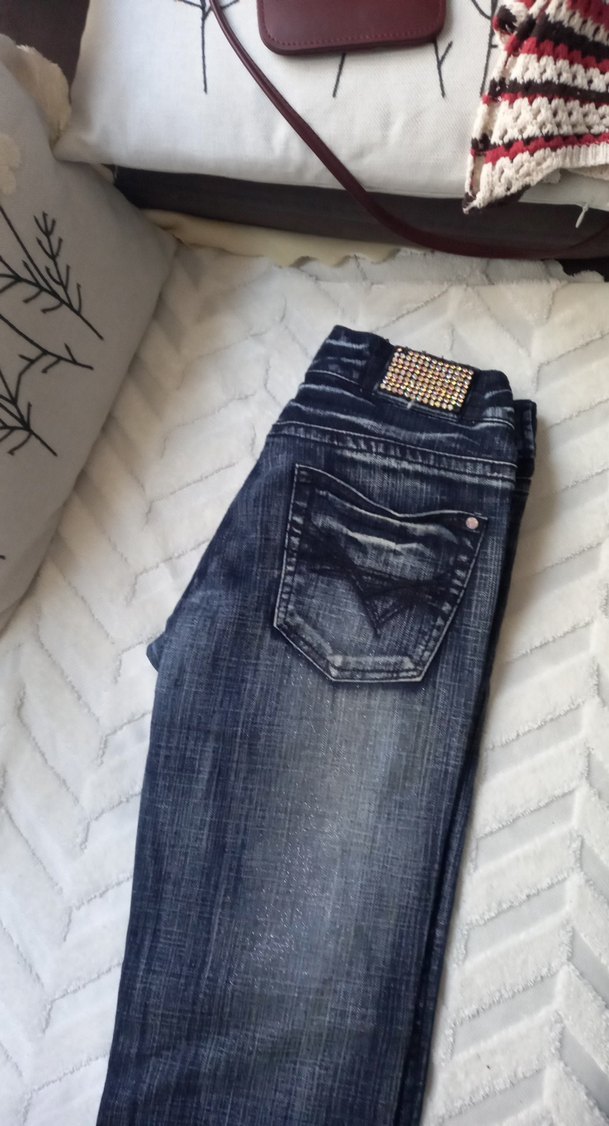 river ısland diamond Mavi Yıkamalı Denim Jean — görsel 5/12