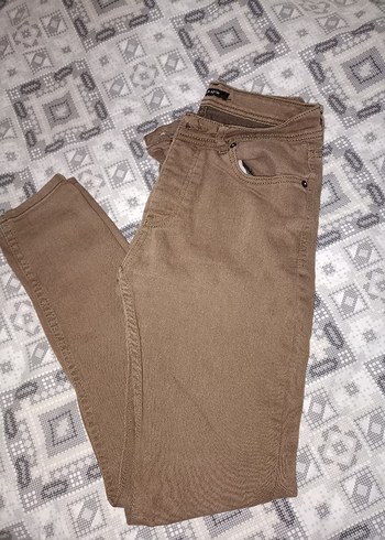 Düğmeli Kahverengi Erkek Pantolon