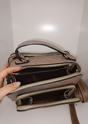 Zara Zara Kahverengi Deri Kadın Çanta