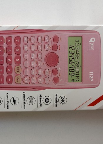 bilimsel hesap makinesi pembe