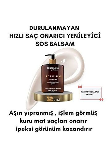 TRN Milano  Kollajen Protein Durulanmayan  Saç Maskesi  500 ml - Görsel 3