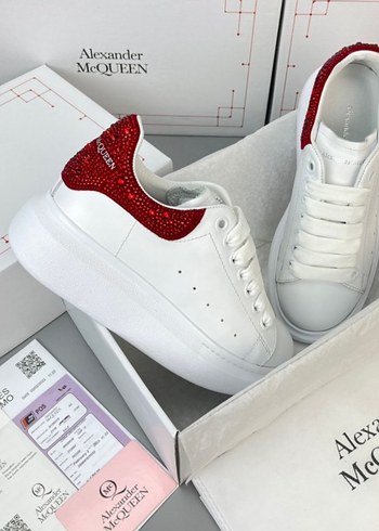 Alexander McQueen Beyaz Platform Kadın Spor Ayakkabı