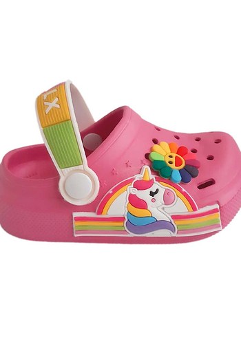 27 Beden Unicorn Figürlü Kız Çocuk Cross Terlik