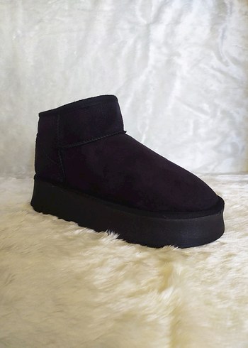 Ugg Süet İçi Kürklü Kalın Taban Kadın Botu