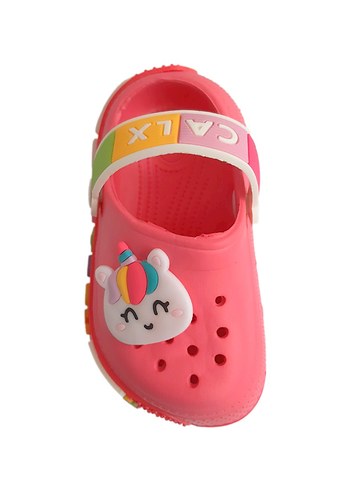 25 Beden pembe Renk Unicorn Figürlü Kız Çocuk Cross Terlik
