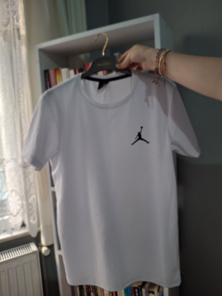Jordan Beyaz Pamuklu Erkek Tişört - Görsel 2