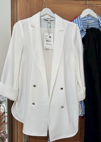 ipekyol Beyaz Blazer Yaza Uygun 36 40 Arasina Uyumlu Yeni Ceket