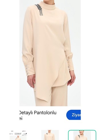 Diğer Bej Asimetrik Tesettur Takim