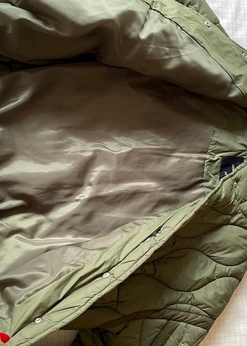 Haki Renk Kadın Midi Mont - Görsel 2