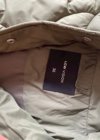 Haki Renk Kadın Midi Mont - Görsel 4