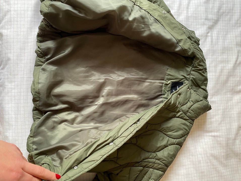 Haki Renk Kadın Midi Mont - Görsel 2