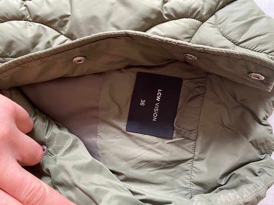 Haki Renk Kadın Midi Mont - Görsel 4