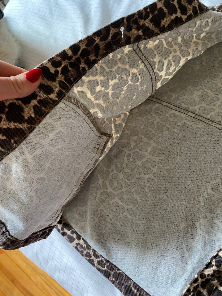 Düğmeli Leopar Desenli Kahverengi Kadın Ceket - Görsel 5