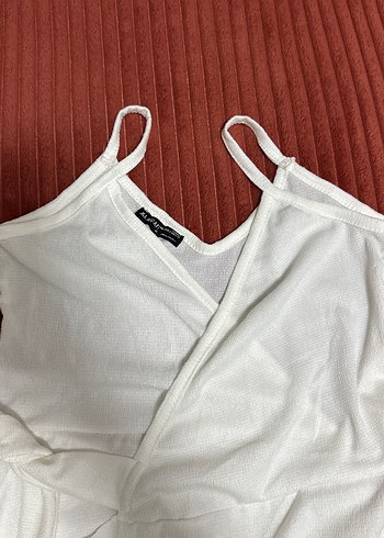 Beyaz İnce Askılı Midi Pareo - Görsel 3