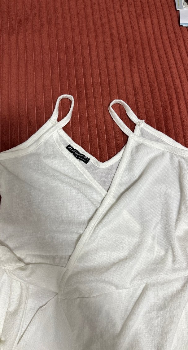 Beyaz İnce Askılı Midi Pareo - Görsel 3