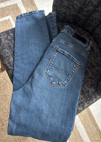 Kadın Lacivert Midi Kot Pantolon - Görsel 3