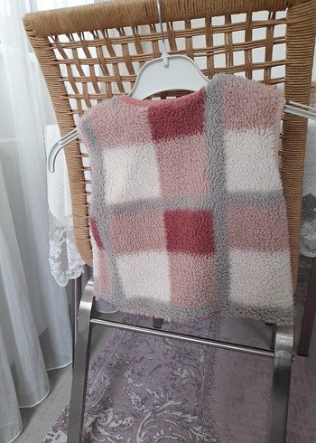 Kız Çocuk Pembe Fermuarlı Yelek - Görsel 2