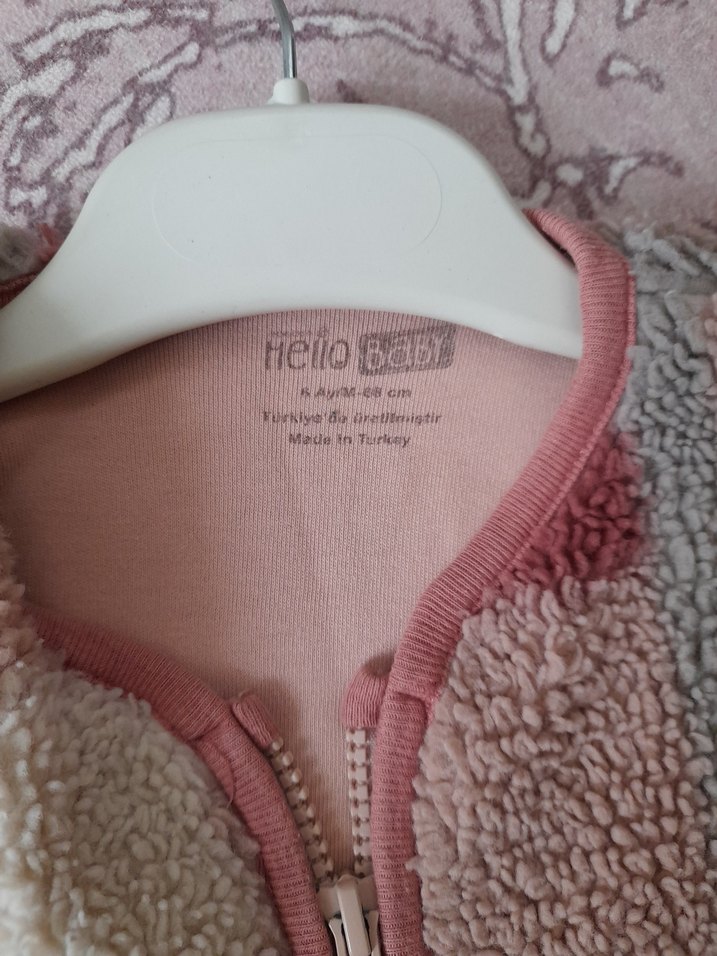 Kız Çocuk Pembe Fermuarlı Yelek - Görsel 3