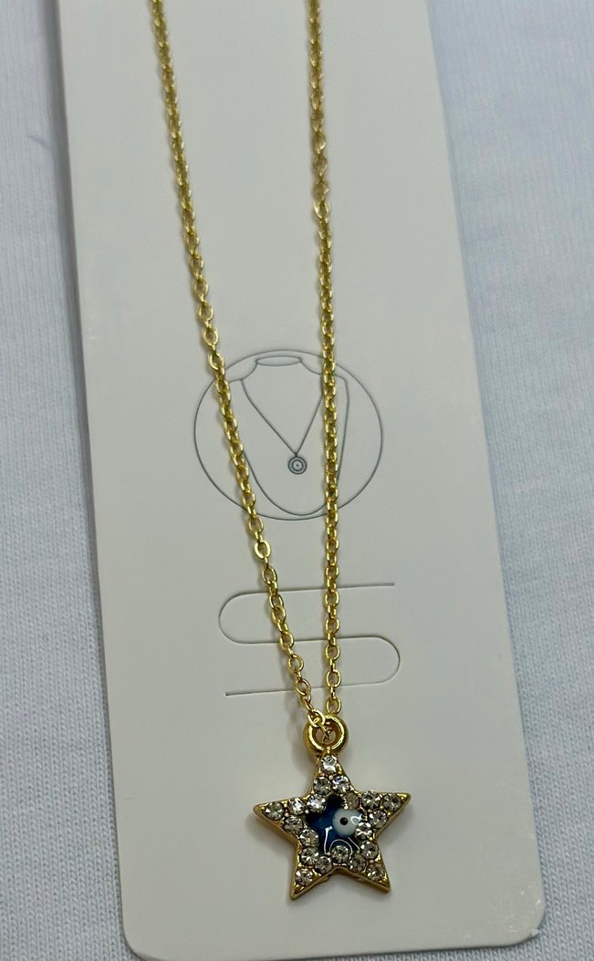 Altın Renk Zincir Detaylı Midi Kolye - Görsel 2