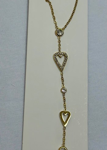 Altın Renkli Uzun Zincirli Kadın Kolye - Görsel 2