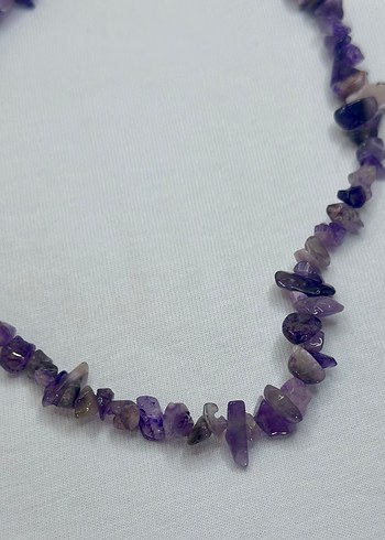 Mor Taşlı Midi Bohem Kolye - Görsel 2