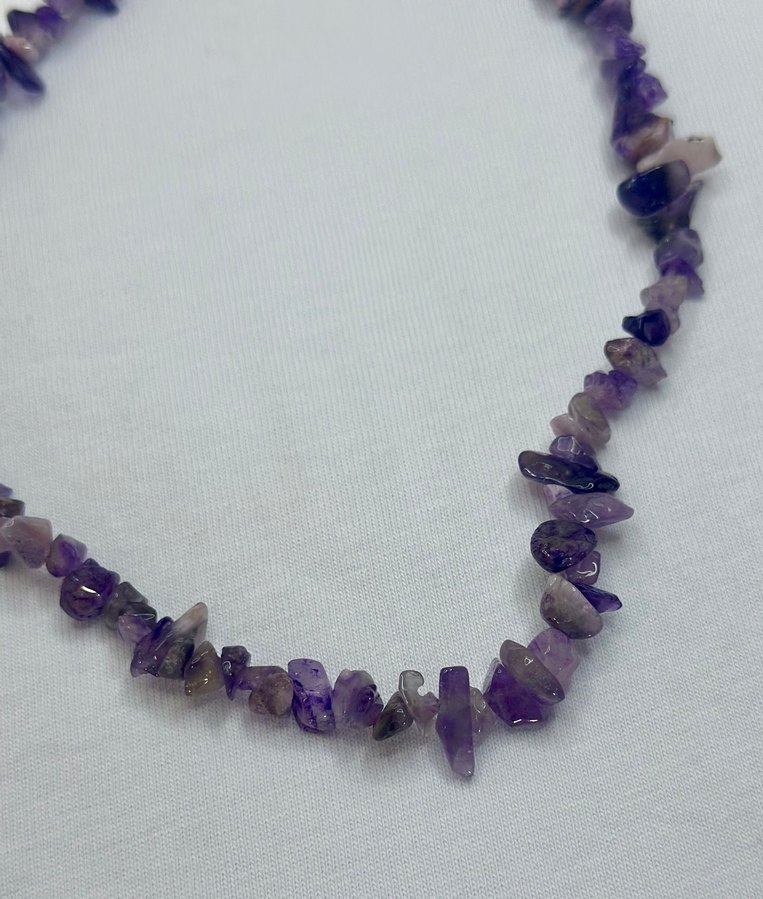 Mor Taşlı Midi Bohem Kolye - Görsel 2