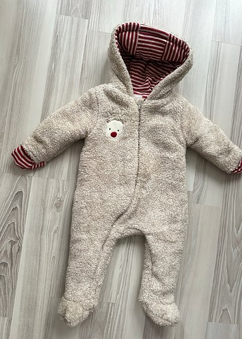 Gri Nakışlı Bebek Erkek Kış Tulumu - Görsel 4