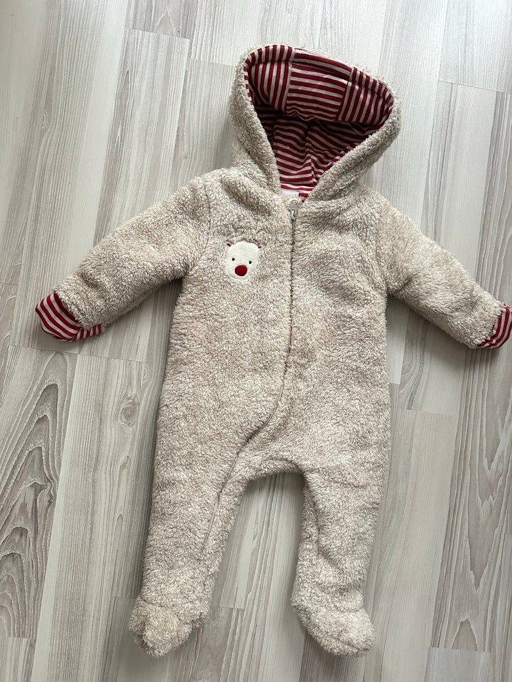 Gri Nakışlı Bebek Erkek Kış Tulumu - Görsel 4