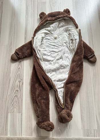 Kahverengi Peluş Bebek Tulumu - Görsel 4