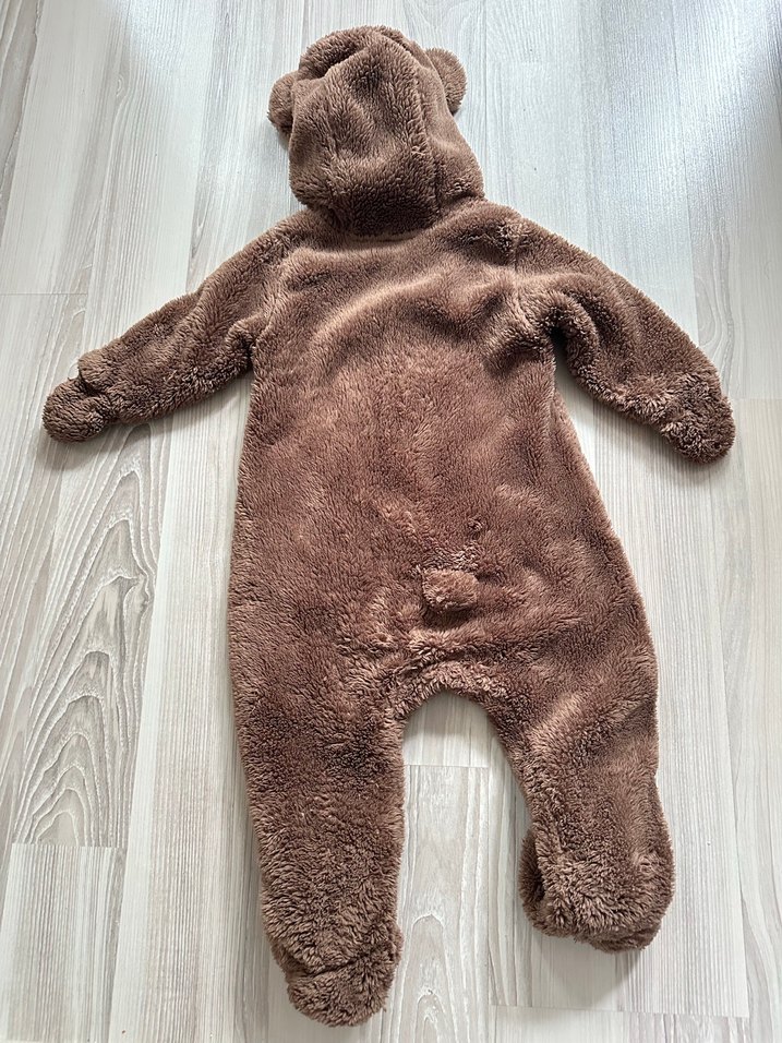 Kahverengi Peluş Bebek Tulumu - Görsel 5