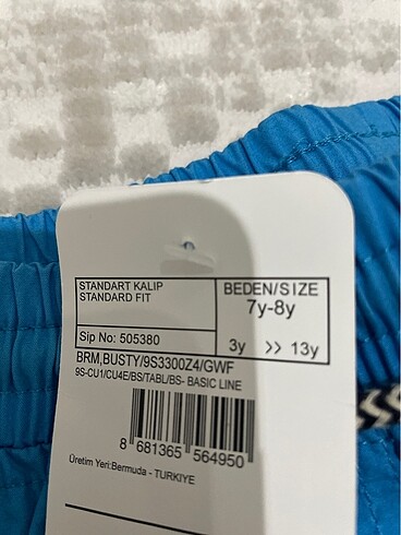 7 Yaş Beden Çocuk Şort
