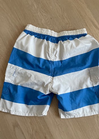 Mavi Beyaz Çizgili Erkek Mini Şort - Görsel 2